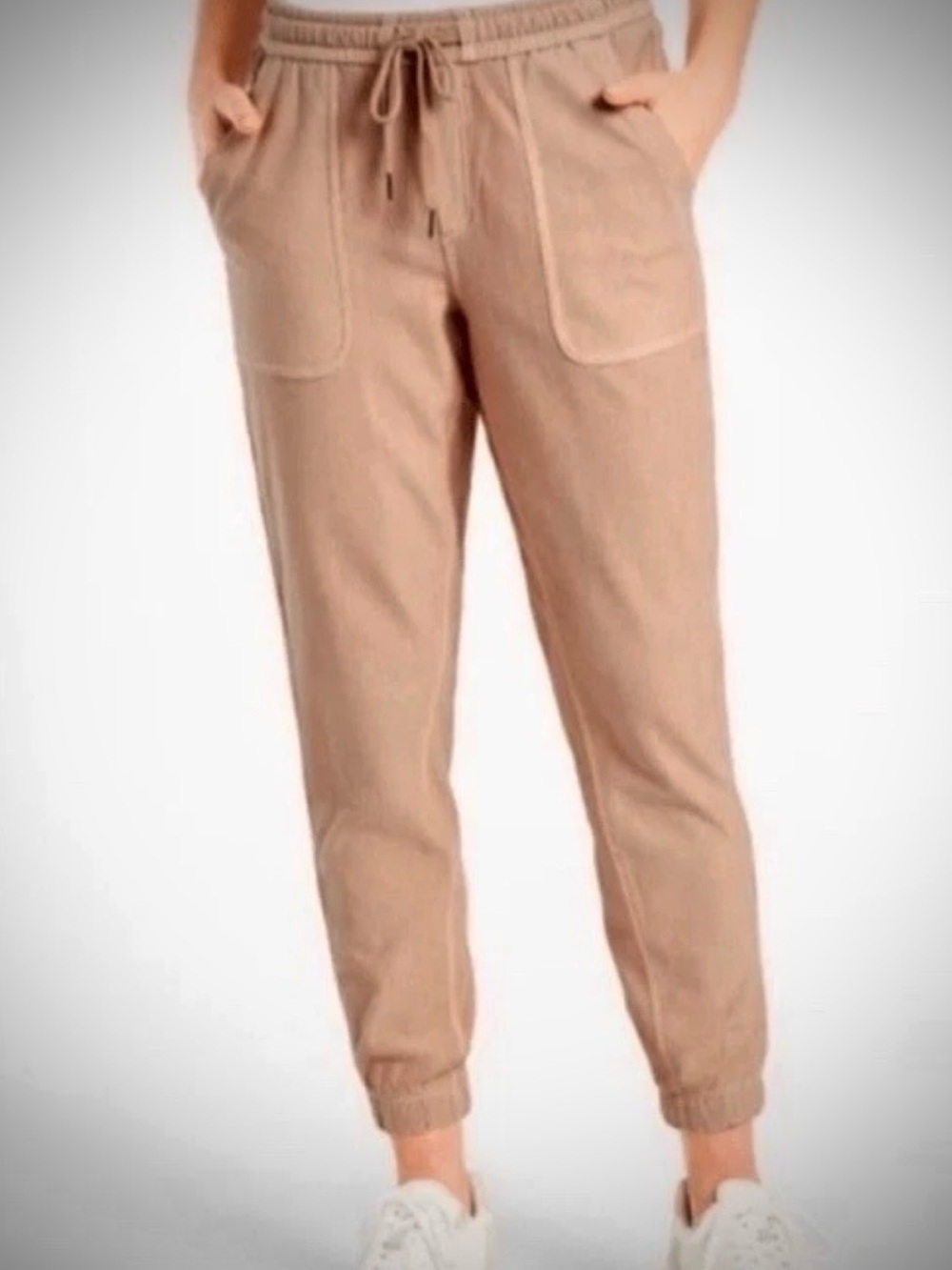 Athleta Farallon Jogger Sz 2 Organic Stretchy Sweatpants Breathable Taupe Tan